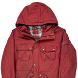 Armani Exchange Checked Parka - Large Red Polyester