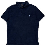 Polo By Ralph Lauren Slim Fit Polo Shirt - Large Blue Cotton