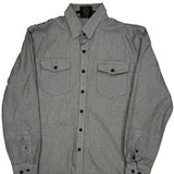 Hexagon Product Southpole Striped Shirt - Large Grey Cotton