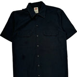 Dickies Short Sleeve Shirt - Small Black Polyester Blend