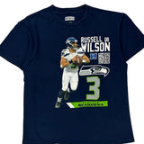 Seattle Seahawks N.F.L. Team Apparel T-Shirt - Medium Navy Cotton