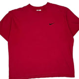 Nike T-Shirt - Large Red Cotton
