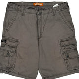 Lee Cargo Shorts - 38W 11L Grey Cotton