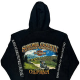 Harley Davidson Graphic Hoodie - Small Black Cotton
