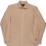 Polo By Ralph Lauren Checked Shirt - Medium Orange Cotton