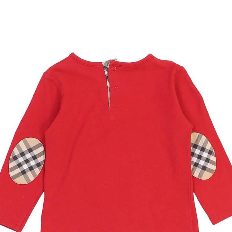 Vintage red 18 Months Burberry Long Sleeve T-Shirt - girls x-small