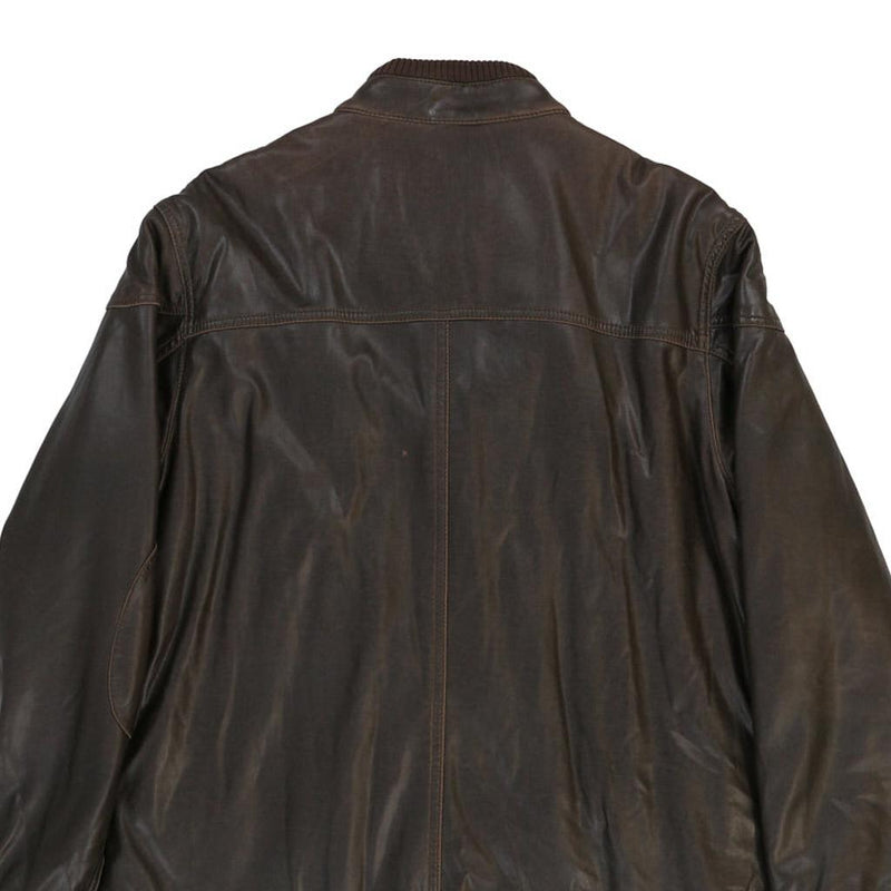 Vintage brown Age 14 Armani Leather Jacket - boys x-large
