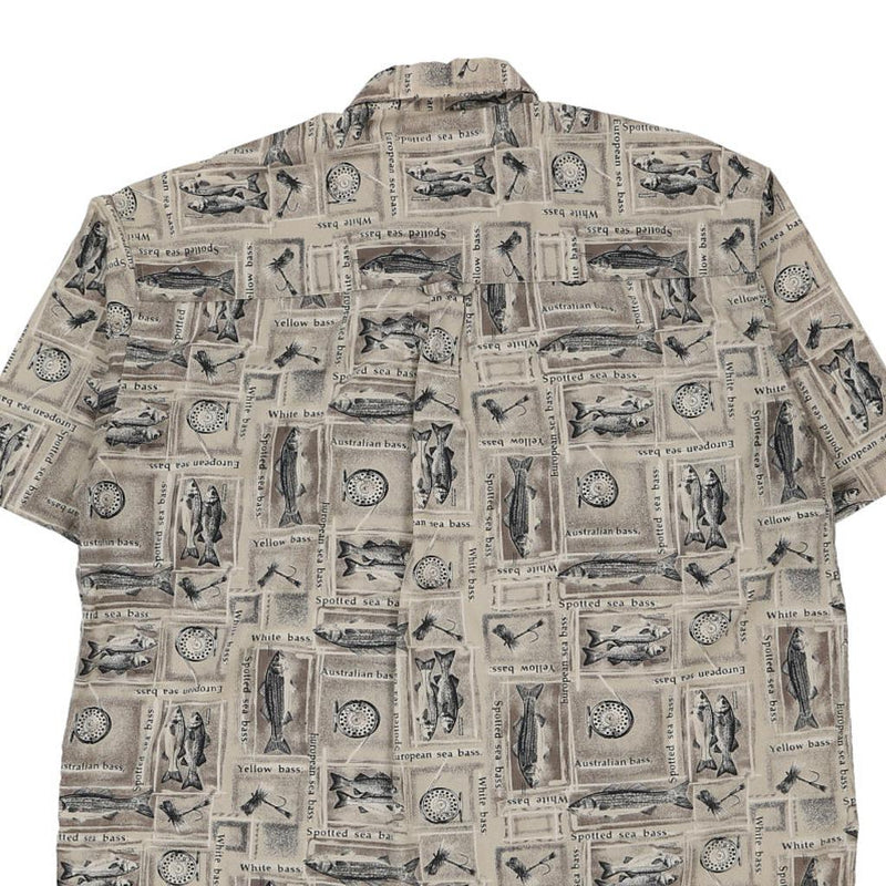 Vintage beige Columbia Hawaiian Shirt - mens x-large