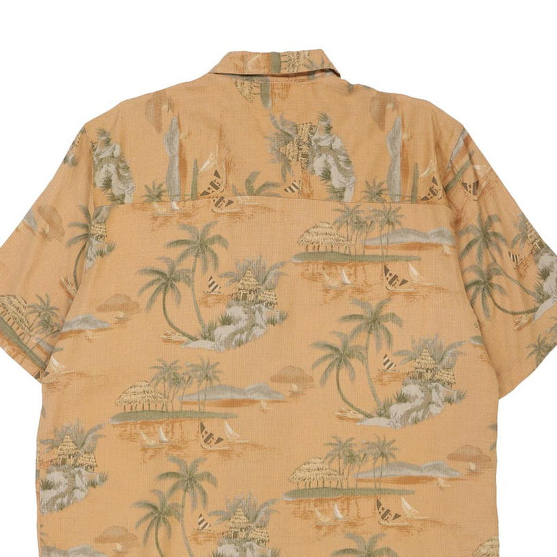 Vintage yellow 1775 Hawaiian Shirt - mens x-large