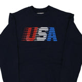 USA Rg Graphic Sweatshirt - Large Navy Cotton Blend