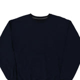 Fruit Of The Loom Sweatshirt - Large Navy Cotton Blend