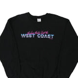 West Coast Gildan Graphic Sweatshirt - Large Black Cotton Blend