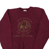 Made in USA Discus College Sweatshirt - Small Burgundy Cotton Blend