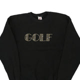1980's Made in USA Golf Jerzees Sweatshirt - Large Black Cotton Blend