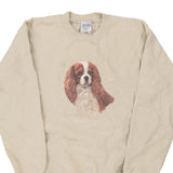Gildan Graphic Sweatshirt - Small Beige Cotton Blend