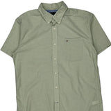 Tommy Hilfiger Short Sleeve Shirt - XL Green Cotton