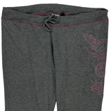 Harley Davidson Cropped Joggers - Large Gray Cotton Blend