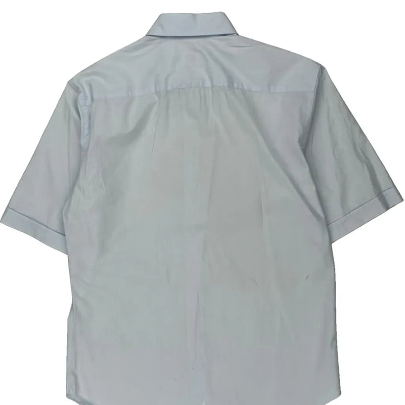 Armani Short Sleeve Shirt - Medium Blue Cotton
