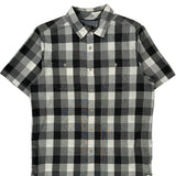 The North Face Checked Short Sleeve Shirt - Large Black & White Cotton