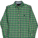 Age 10-12 Ralph Lauren Checked Shirt - Large Green Cotton