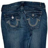 True Religion Skinny Jeans - 31W UK 10 Blue Cotton Blend