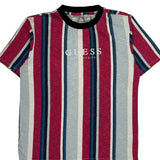 Guess Striped T-Shirt - Small Multicoloured Cotton
