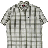 Quiksilver Checked Short Sleeve Shirt - XL Green Cotton