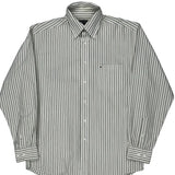 Tommy Hilfiger Striped Shirt - Medium Green Cotton