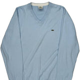 Lacoste V-Neck Sweater - 2XL Blue Cotton