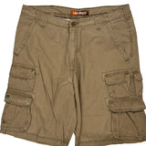 Lee Cargo Shorts - 36W 11L Brown Cotton