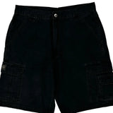 Wrangler Cargo Shorts - 32W 10L Black Cotton