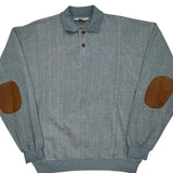 Orvis Collared Sweatshirt - Large Grey Cotton Blend