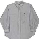 Ralph Lauren Striped Shirt - XL Blue Cotton