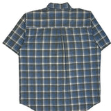 Rugged Wear Wrangler Checked Short Sleeve Shirt - Large Blue Cotton