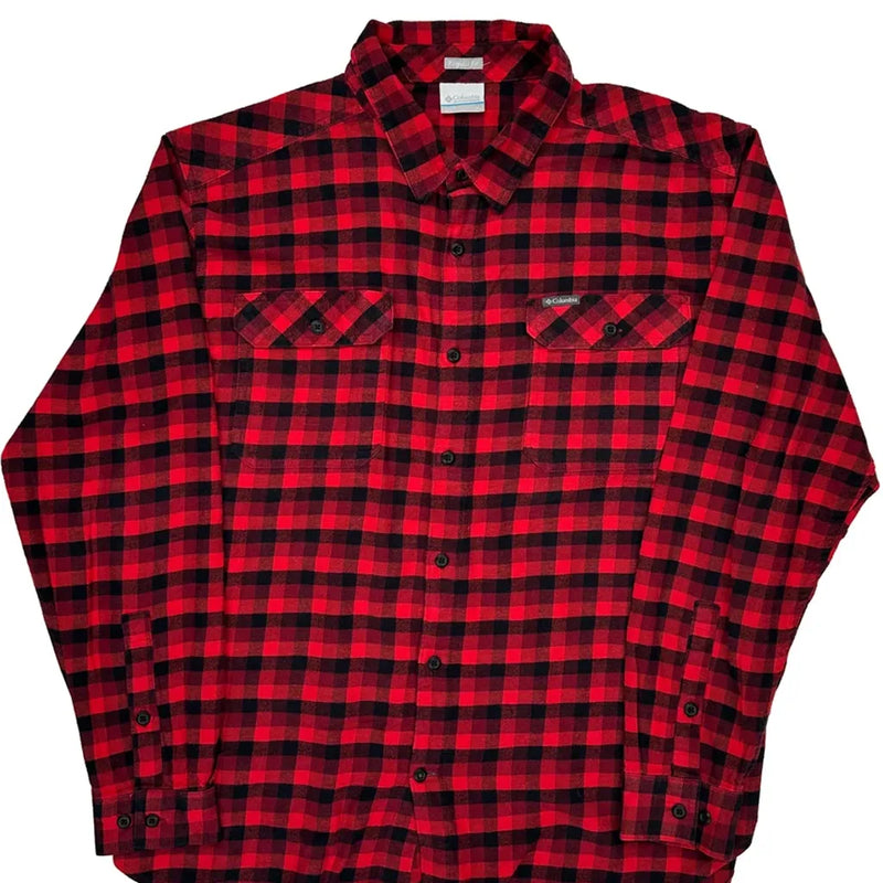 Columbia Checked Flannel Shirt - XL Black Cotton