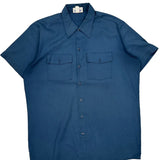 Dickies Short Sleeve Shirt - Large Blue Cotton