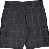 Wrangler Checked Cargo Shorts - 34W 9L Grey Cotton