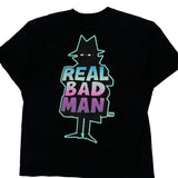 Made In USA Real Bad Man Graphic T-Shirt - XL Black Cotton