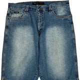 Fubu Denim Shorts - 40W 12L Blue Denim