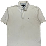 Tommy Hilfiger Polo Shirt - XL White Cotton