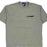 Tommy Hilfiger T-Shirt - XL Grey Cotton