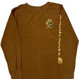Age 8-10 Carhartt Graphic Long Sleeve T-Shirt - Small Brown Cotton