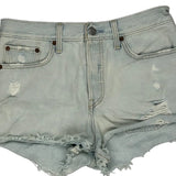 Levis Denim Shorts - 28W UK 8 Light Wash Cotton