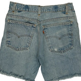 Levis Denim Shorts - 27W UK 8 Light Wash Denim