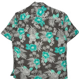 George Floral Hawaiian Shirt - Medium Green Cotton