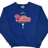 Phillies Baseball Majestic Graphic Sweatshirt - XL Blue Cotton Blend