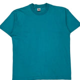 Fruit Of The Loom Single Stitch T-Shirt - XL Blue Cotton