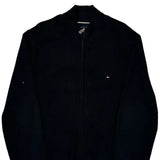 Tommy Hilfiger 1/4 Zip - Large Black Cotton