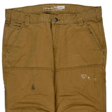 Carhartt Double Knee Carpenter Trousers - 36W 30L Brown Cotton