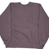 90S Blank Hanes Sweatshirt - XL Purple Cotton Blend